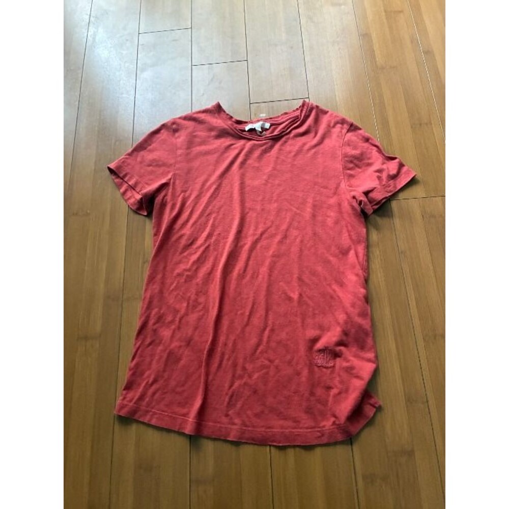 maje orange crew neck tee women's small